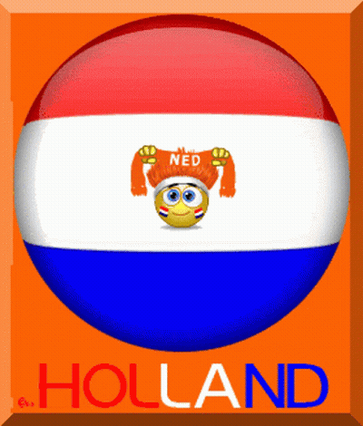 a ball with a smiley face and a scarf that says holland