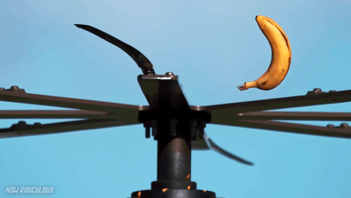 A Banana Is Flying Through The Air With The Words How Ridiculous In The Corner GIF