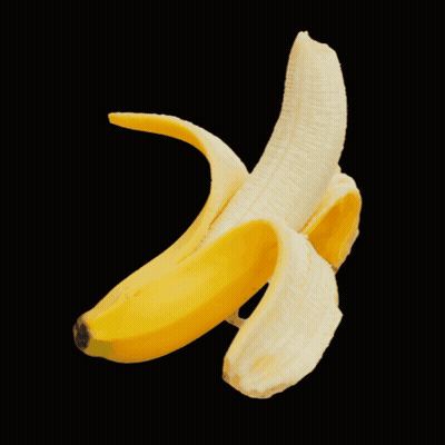 A Banana That Has Been Peeled Has A Yellow Center GIF
