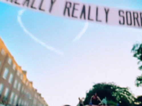 Sorry Banner In Sky GIF