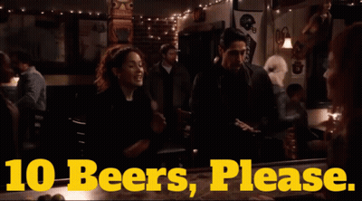 A Bar Scene With The Words " 10 Beers Please " GIF