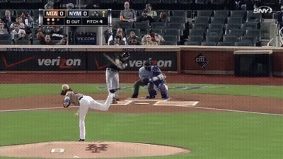 A Baseball Game Between Mia And Nym Is Being Played GIF