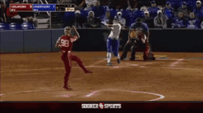 A Baseball Game Between Oklahoma And Kentucky Is Being Played GIF