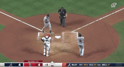 A Baseball Game Between The Atlanta Braves And The St Louis Cardinals GIF