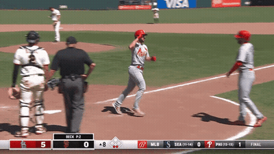 A Baseball Game Between The Cardinals And The Seahawks Is Being Played GIF