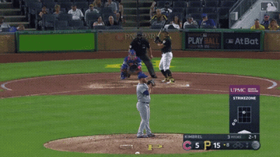 A Baseball Game Between The Cubs And The Pirates Is Being Played GIF