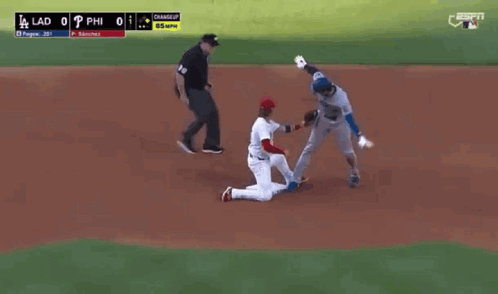 A Baseball Game Between The La Dodgers And Phillies GIF