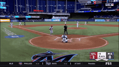 A Baseball Game Between The Phillies And The Rays Is Being Played Live GIF