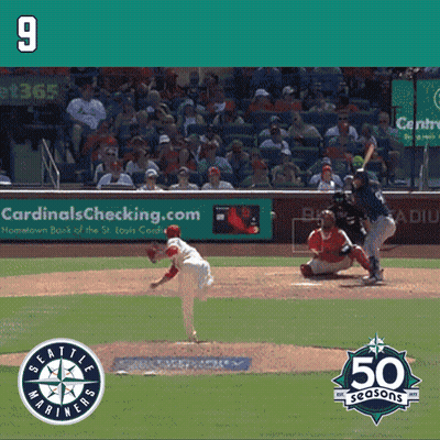 A Baseball Game Between The Seattle Mariners And Cardinals GIF
