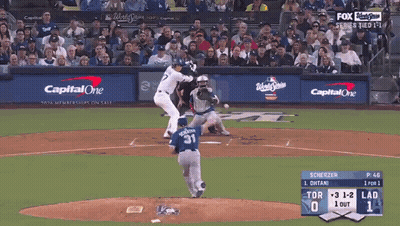A Baseball Game Is Being Broadcasted On Fox Sports GIF