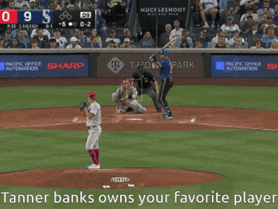 A Baseball Game Is Being Played And The Score Is 0-9 GIF