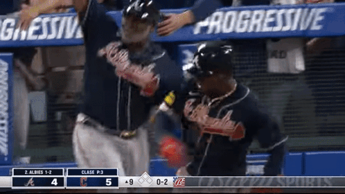 A Baseball Game Is Being Played Between The Atlanta Braves And The Washington Nationals GIF