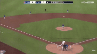 A Baseball Game Is Being Played Between The Cubs And The Chicago White Sox GIF
