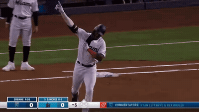 A Baseball Game Is Being Played Between The Miami And The Grenke Team GIF