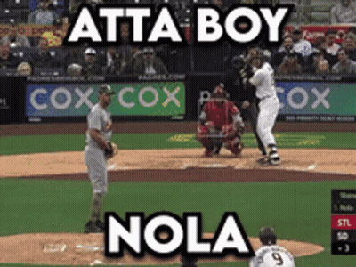 A Baseball Game Is Being Played Between The Padres And The New Orleans Braves GIF