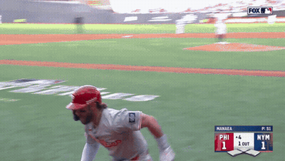 A Baseball Game Is Being Played Between The Phillies And The Yankees GIF