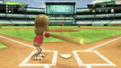 A Baseball Game Is Being Played In A Stadium And The Score Is 3-0 GIF