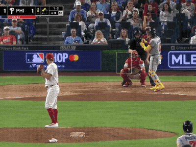 A Baseball Game Is Being Played In Front Of A Citizens Bank Park Advertisement GIF