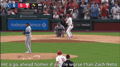 A Baseball Game Is Being Played In Front Of A Citizens Bank Park Banner GIF