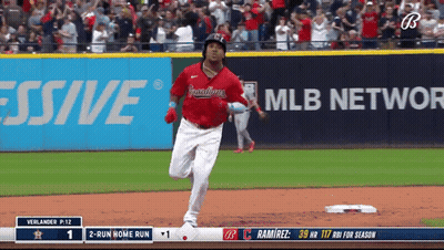 A Baseball Game Is Being Played In Front Of A Mlb Network Ad GIF