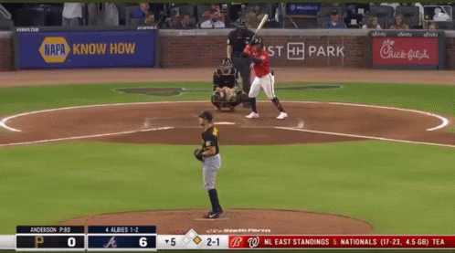 A Baseball Game Is Being Played In Front Of A Napa Know How Ad GIF