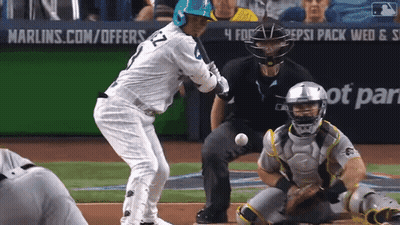 A Baseball Game Is Being Played In Front Of An Ad For Pepsi Pack GIF