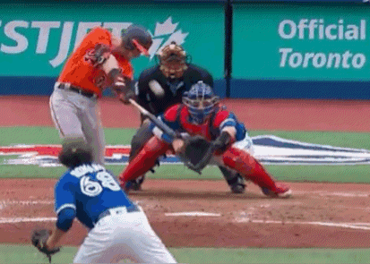 A Baseball Game Is Being Played On A Field In Toronto GIF