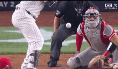 A Baseball Game Is Being Played On A Field That Says Yes GIF