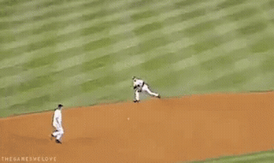 A Baseball Game Is Being Played On A Field With The Words " The Games We Love " On The Bottom GIF