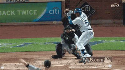 A Baseball Game Is Being Played With A Citi Ad In The Background GIF