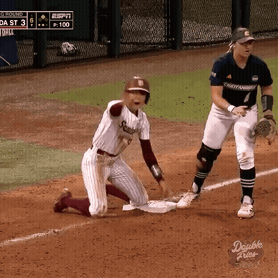 A Baseball Game Is Being Shown On Espn With A Score Of 3 To 6 GIF