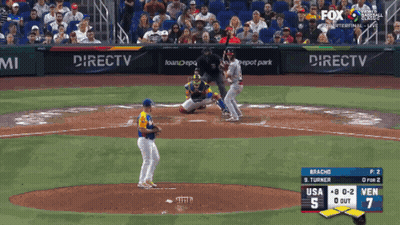 A Baseball Game Is Being Shown On Fox Channel GIF