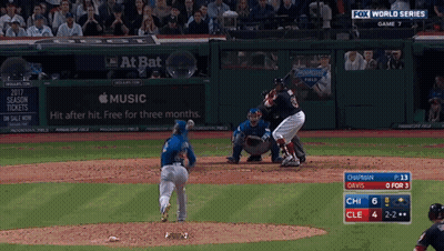 A Baseball Game Is Being Shown On Fox World Series Game 7 GIF