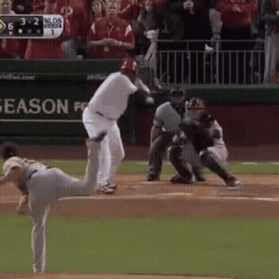 A Baseball Game Is Underway With A Score Of 6-2 GIF