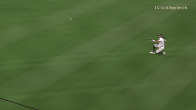 A Baseball Player For The Padres Runs On A Field GIF