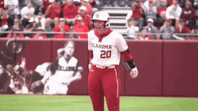 A Baseball Player From Oklahoma Stands On The Field GIF