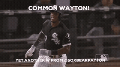 A Baseball Player Is Running On The Field With The Words " Common Wayton " Above Him GIF