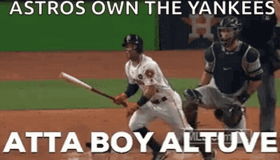 A Baseball Player Is Swinging A Bat At A Ball While A Catcher Watches . GIF