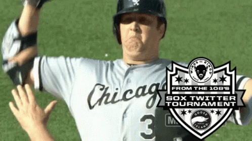 A Baseball Player Wearing A Chicago Jersey With The Number 3 GIF