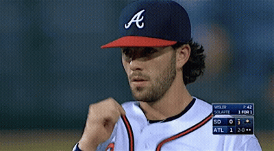 A Baseball Player Wearing A Hat That Says A On It GIF