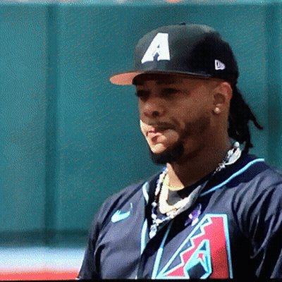 A Baseball Player Wearing A Hat With A Letter A On It GIF