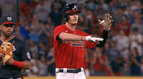 A Baseball Player Wearing A Helmet That Says A On It GIF