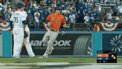 A Baseball Player Wearing A Jersey That Says Astros 2 GIF