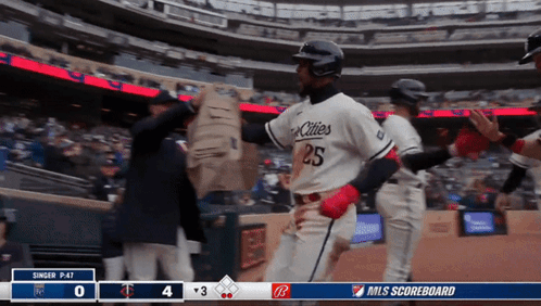 A Baseball Player Wearing A Jersey That Says ' Cities ' On It GIF