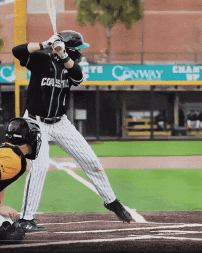 A Baseball Player Wearing A Jersey That Says Coast GIF