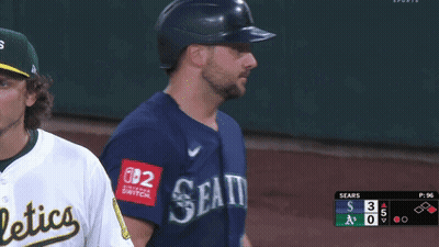 A Baseball Player Wearing A Jersey That Says Seattle On It GIF