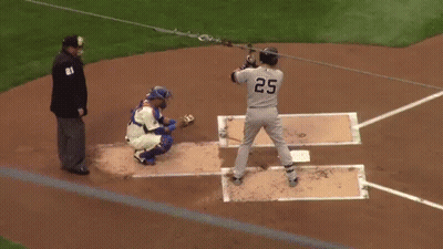 A Baseball Player Wearing A Mets Uniform Is Standing On The Field GIF