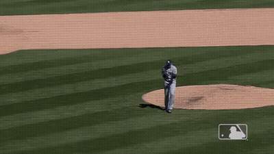 A Baseball Player Wearing A Rays Jersey With A Blue Hat GIF