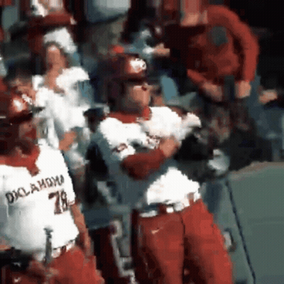 A Baseball Player Wearing An Oklahoma 78 Jersey GIF