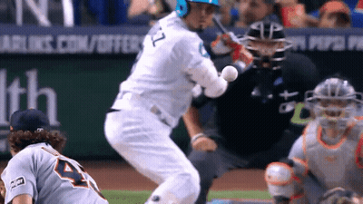 A Baseball Player With A Number 4 On His Jersey GIF